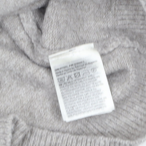 H&M Women’s Grey Wool Blend Crew Neck Jumper XS