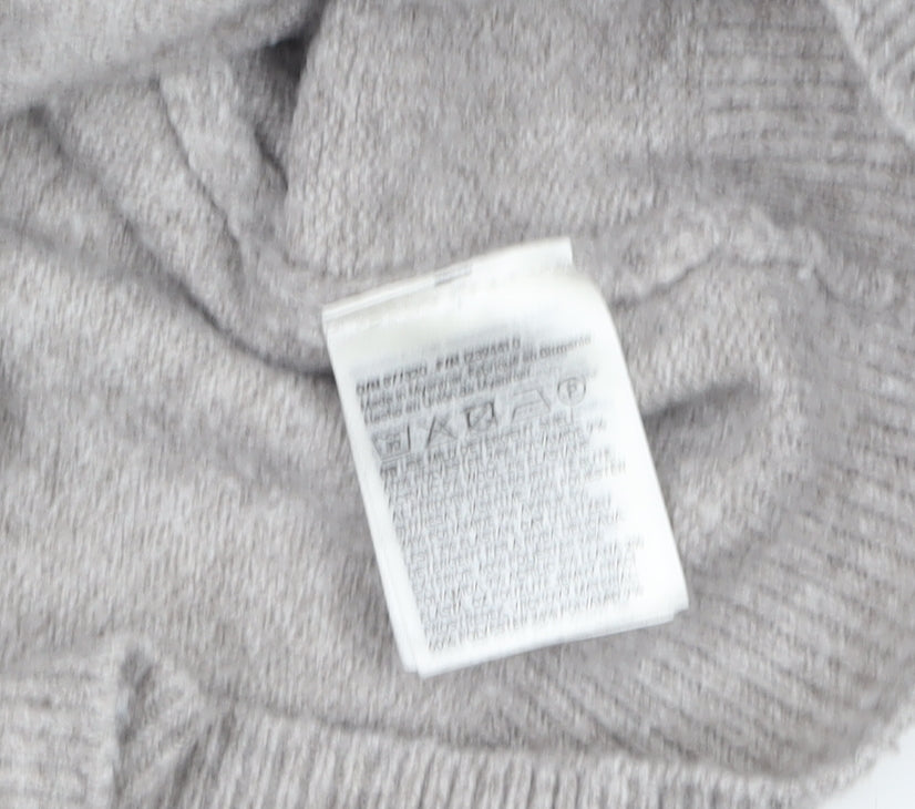 H&M Women’s Grey Wool Blend Crew Neck Jumper XS