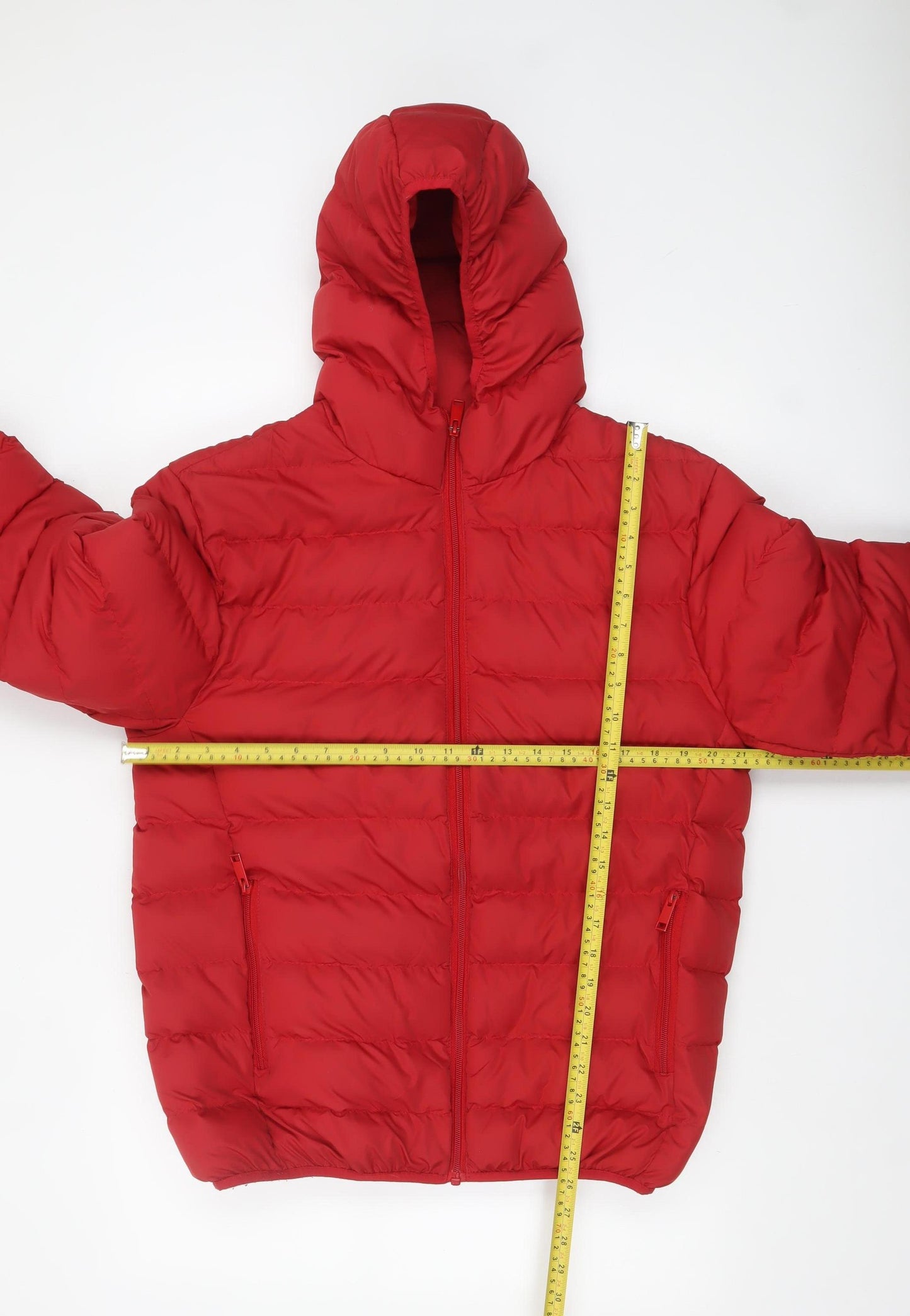 Spindle Men's Red Hooded Puffer Jacket Medium Insulated Full Zip