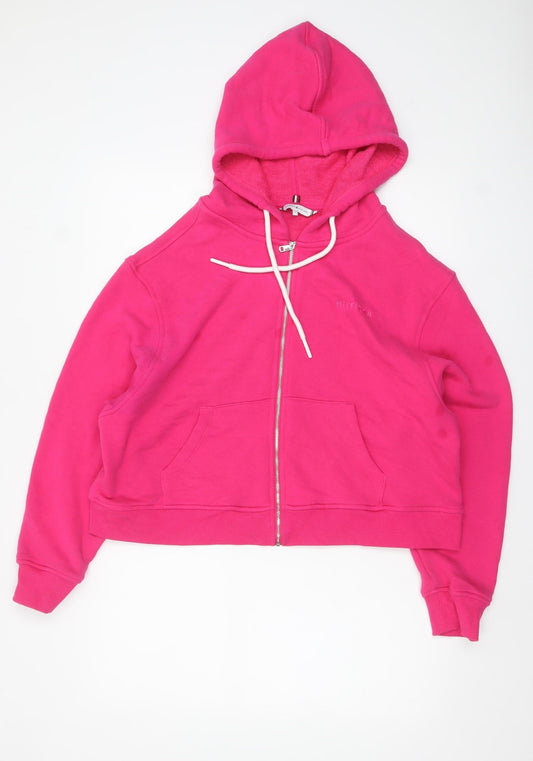 Tommy Hilfiger Women’s Pink Full Zip Hoodie XL Cotton Blend