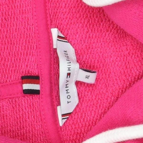 Tommy Hilfiger Women’s Pink Full Zip Hoodie XL Cotton Blend