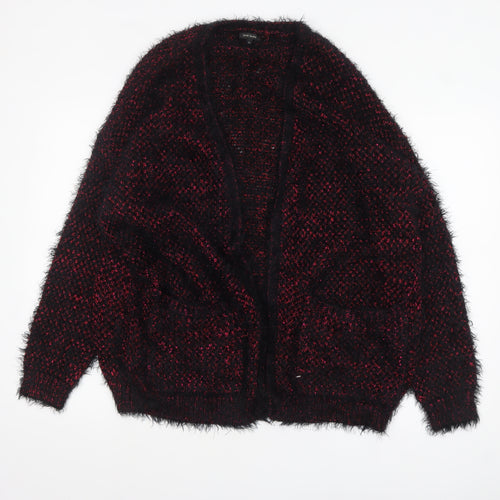 River Island Womens Multicoloured Size 16 Chunky Knit Open Cardigan
