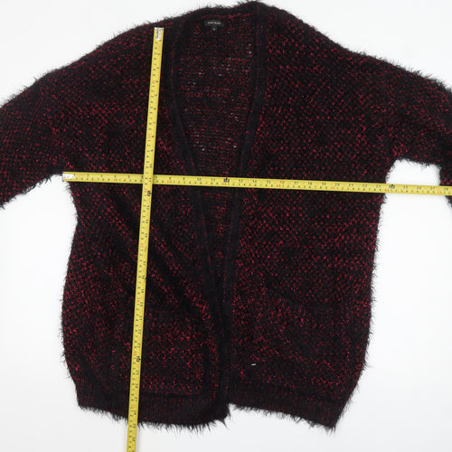 River Island Womens Multicoloured Size 16 Chunky Knit Open Cardigan
