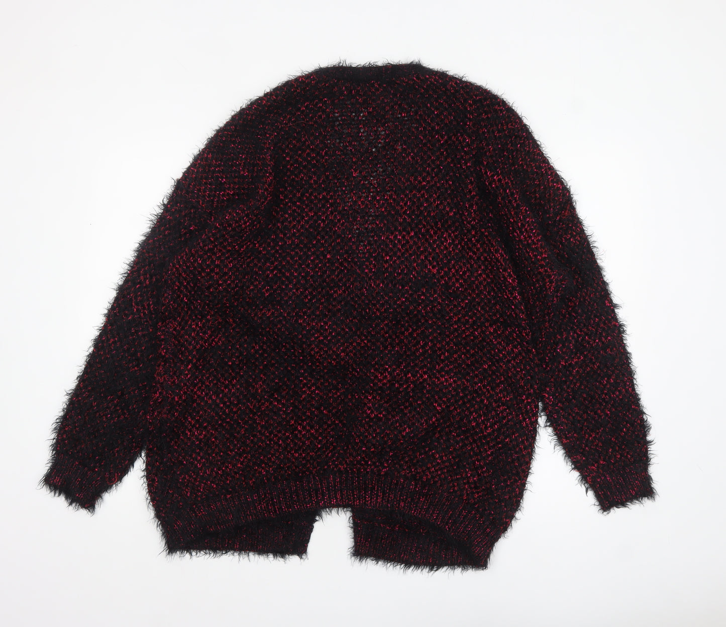 River Island Womens Multicoloured Size 16 Chunky Knit Open Cardigan