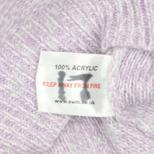 EWM Womens Purple Cable Knit Acrylic Cardigan Size 18