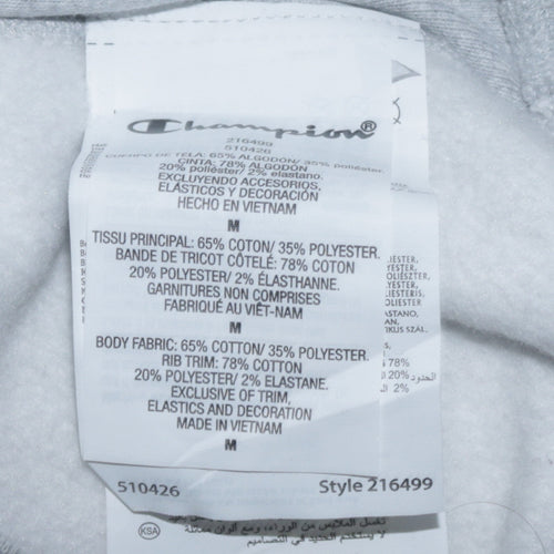Champion Men's Grey Medium Reverse Weave Pullover Hoodie