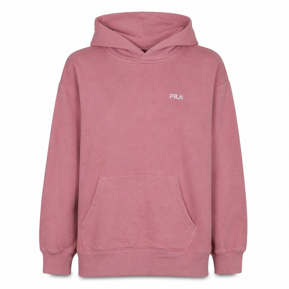 Fila Women Pink Pullover Hoodie XL Cotton Blend Casual Sweatshirt