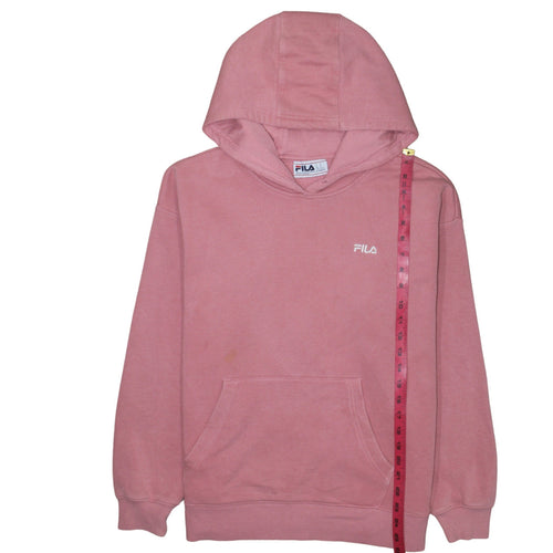 Fila Women Pink Pullover Hoodie XL Cotton Blend Casual Sweatshirt