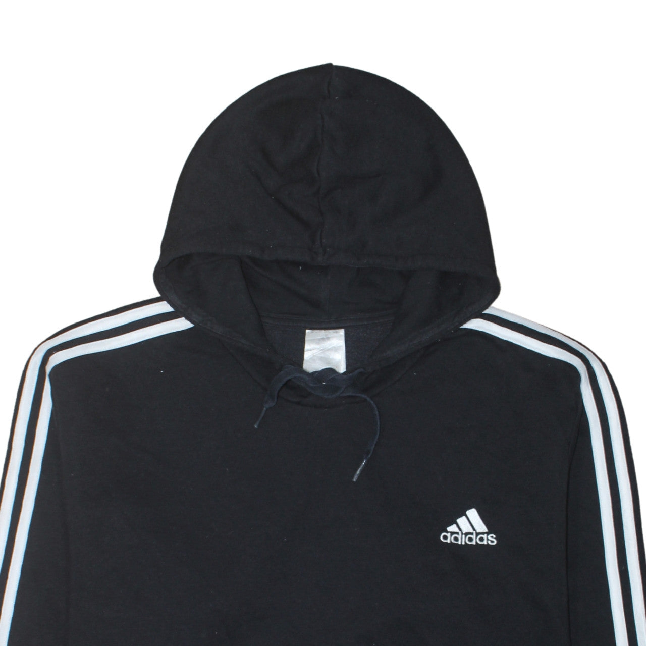 Adidas Mens Black Pullover Hoodie L Sports Fleece Sweatshirt