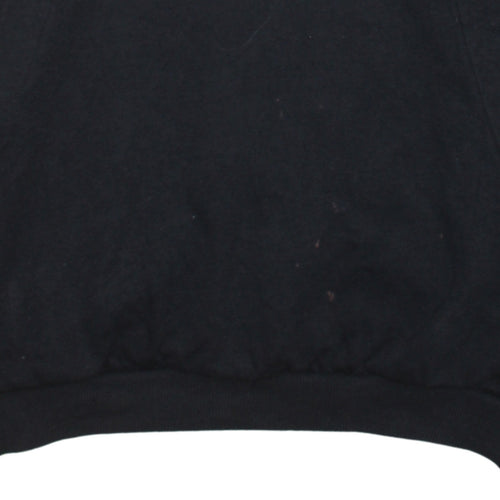 Adidas Mens Black Pullover Hoodie L Sports Fleece Sweatshirt