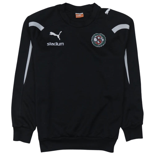 Puma Men's Black Small Pullover Logo Sweatshirt Athletic Fit
