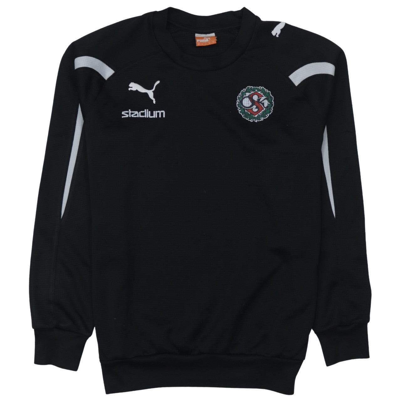Puma Men's Black Small Pullover Logo Sweatshirt Athletic Fit