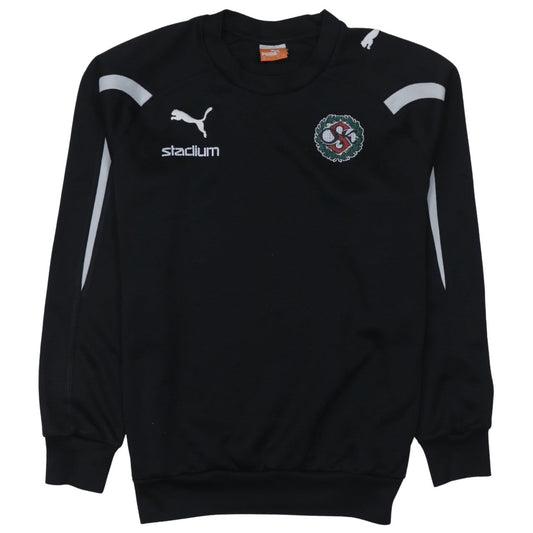 Puma Men's Black Small Pullover Logo Sweatshirt Athletic Fit