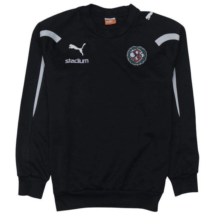 Puma Men's Black Small Pullover Logo Sweatshirt Athletic Fit