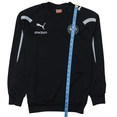 Puma Men's Black Small Pullover Logo Sweatshirt Athletic Fit