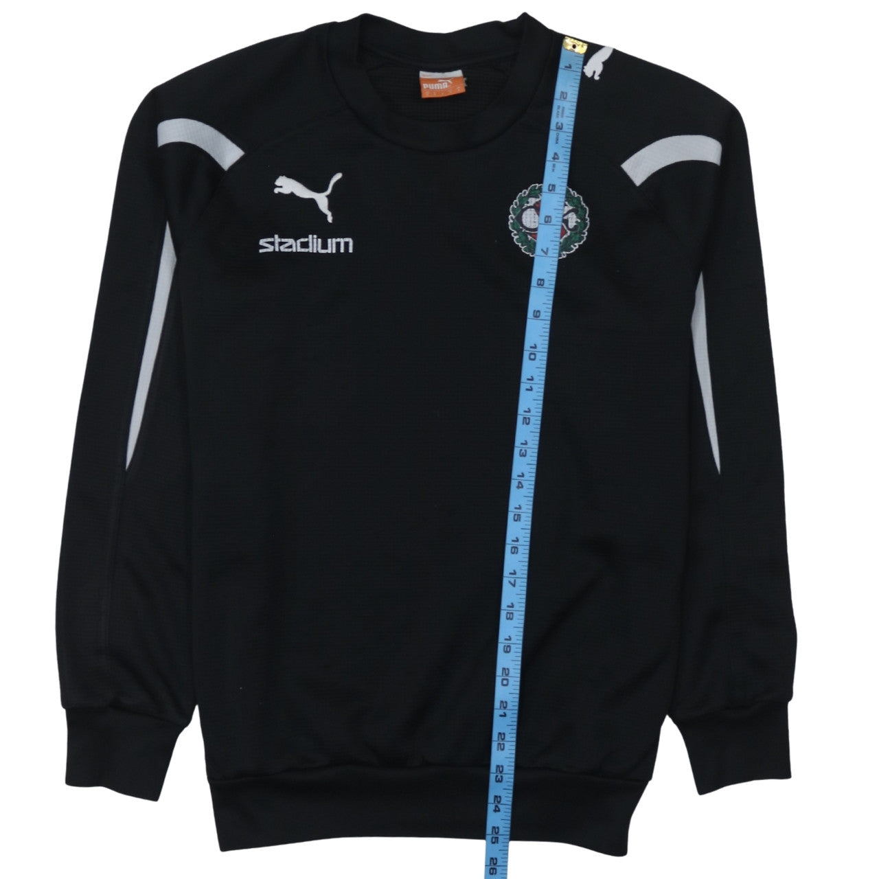 Puma Men's Black Small Pullover Logo Sweatshirt Athletic Fit