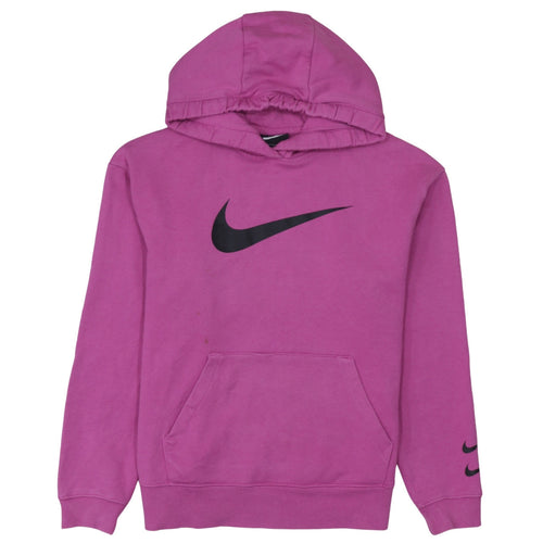 Nike Womens Pink Pullover Hoodie XS Cotton Blend Hooded Sweatshirt