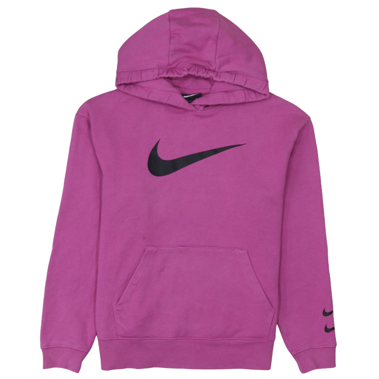 Nike Womens Pink Pullover Hoodie XS Cotton Blend Hooded Sweatshirt