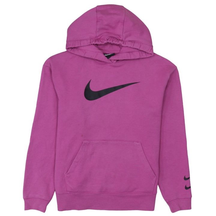 Nike Womens Pink Pullover Hoodie XS Cotton Blend Hooded Sweatshirt