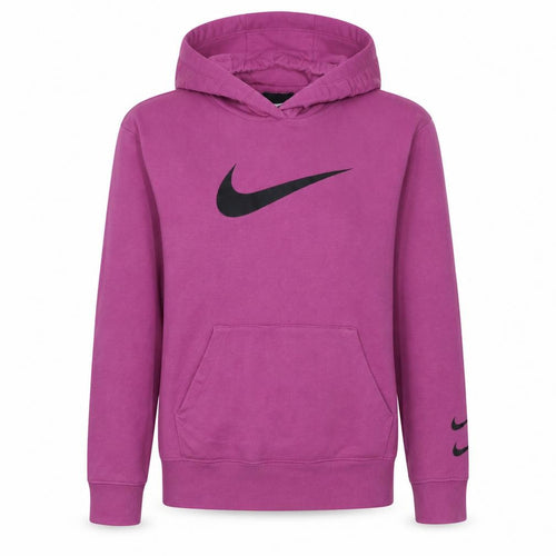 Nike Womens Pink Pullover Hoodie XS Cotton Blend Hooded Sweatshirt