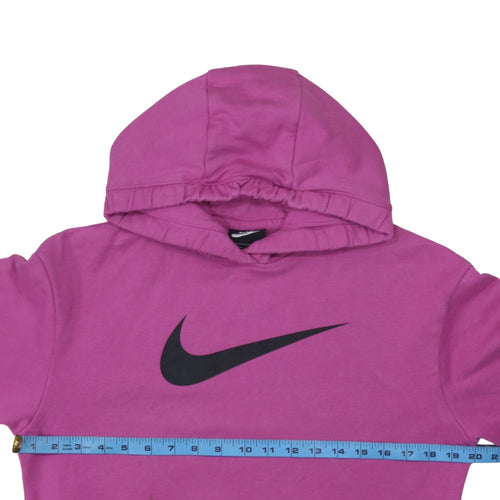 Nike Womens Pink Pullover Hoodie XS Cotton Blend Hooded Sweatshirt