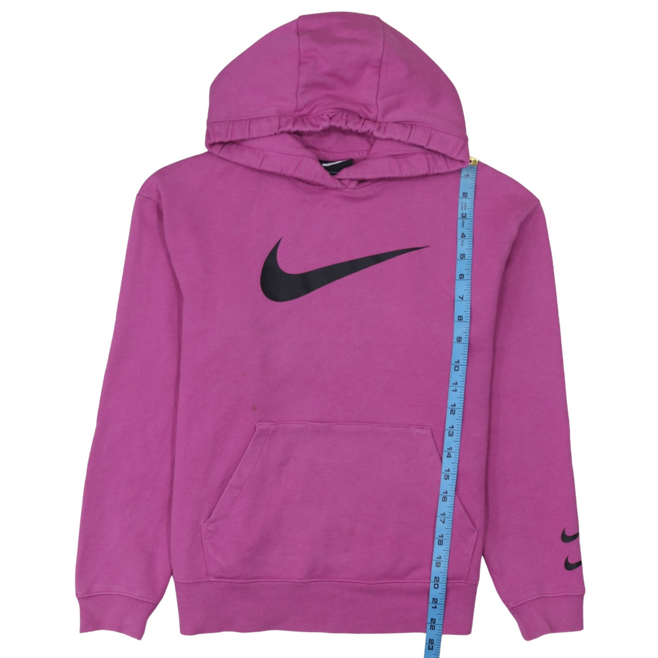 Nike Womens Pink Pullover Hoodie XS Cotton Blend Hooded Sweatshirt