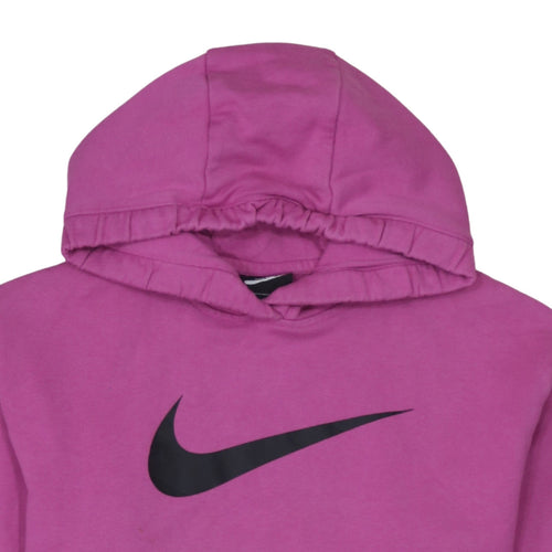 Nike Womens Pink Pullover Hoodie XS Cotton Blend Hooded Sweatshirt