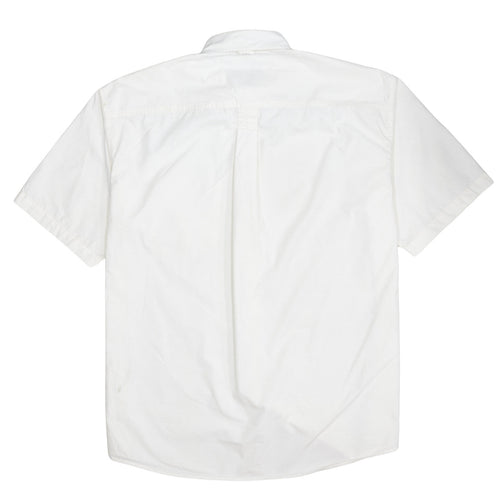 Timberland Men's White L Button-Down Cotton Short Sleeve Shirt