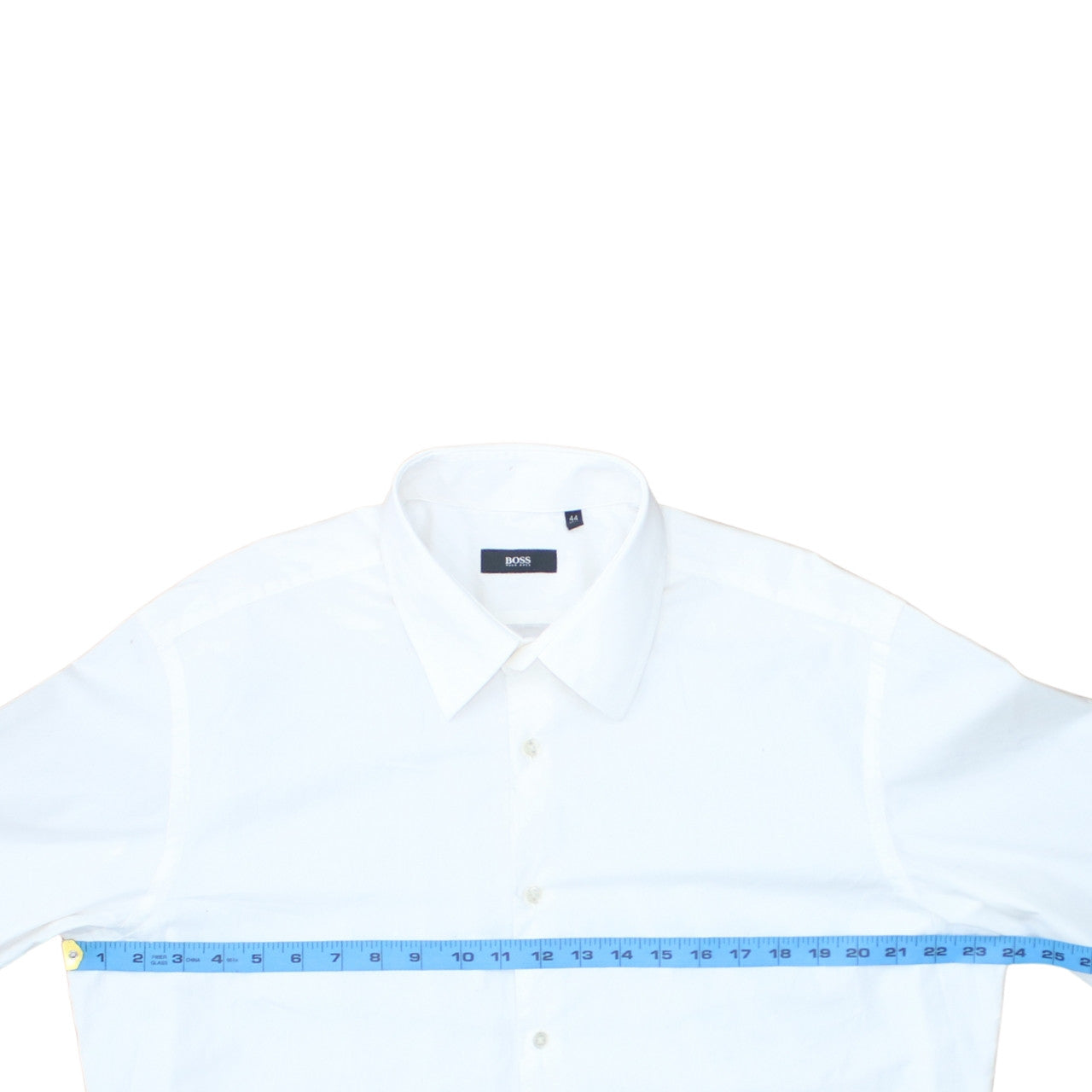 Hugo Boss Men's White Regular Fit Long Sleeve Dress Shirt Size 44