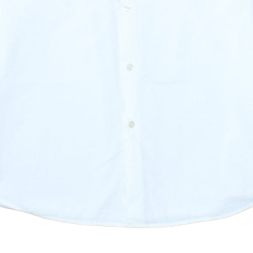 Hugo Boss Men's White Regular Fit Long Sleeve Dress Shirt Size 44