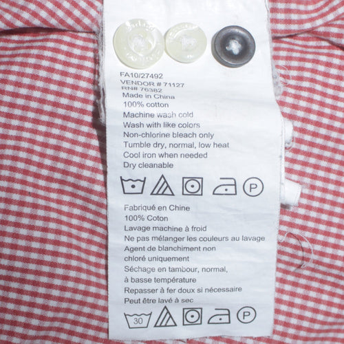 Timberland Men's Red Check Regular Fit Button-Down Cotton Shirt XL