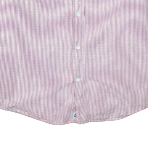 Timberland Men's Red Check Regular Fit Button-Down Cotton Shirt XL