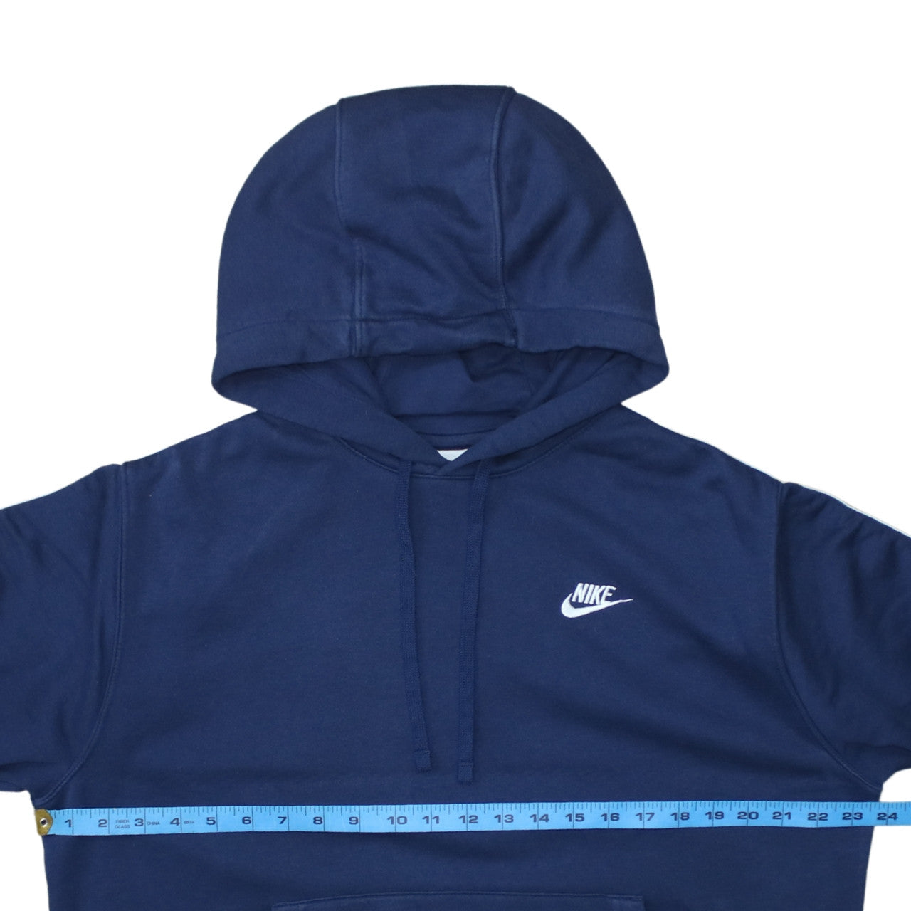 Nike Women’s Blue Pullover Hoodie Medium Cotton Logo Sweatshirt