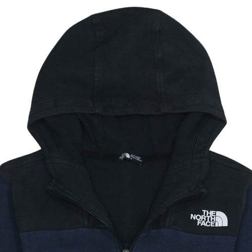 The North Face Boys Blue Colourblock Fleece Pullover Hoodie L