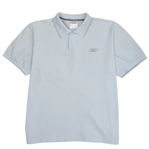 Reebok Men's Blue XL Cotton Polo Shirt Casual Sportswear