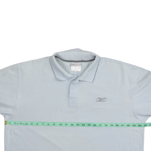 Reebok Men's Blue XL Cotton Polo Shirt Casual Sportswear