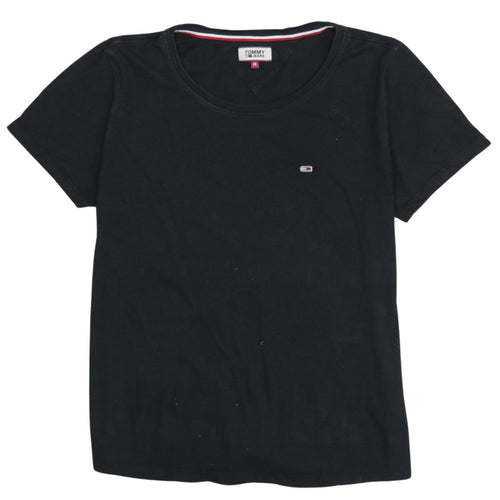 Tommy Jeans Men's Black Regular Fit Crew Neck T-Shirt Size M