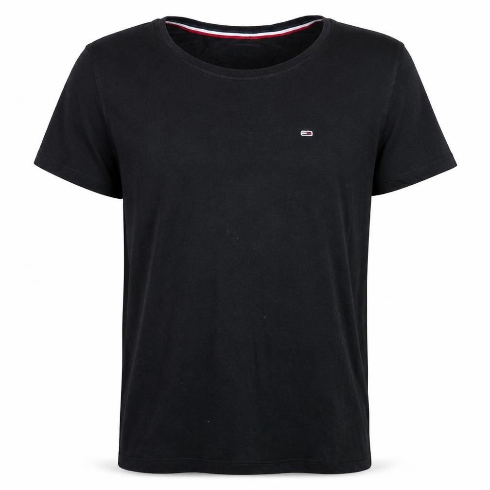 Tommy Jeans Men's Black Regular Fit Crew Neck T-Shirt Size M