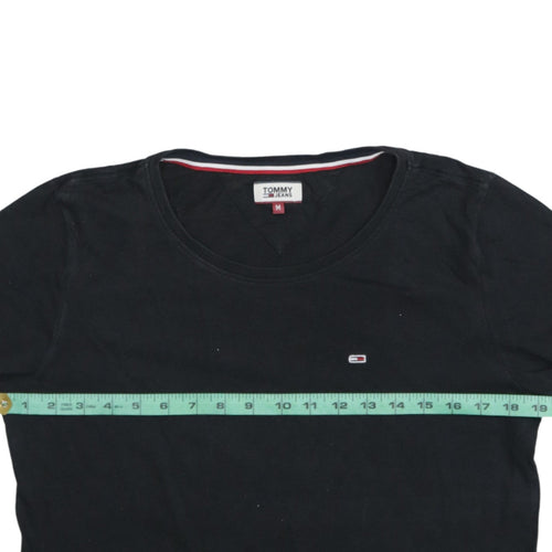 Tommy Jeans Men's Black Regular Fit Crew Neck T-Shirt Size M