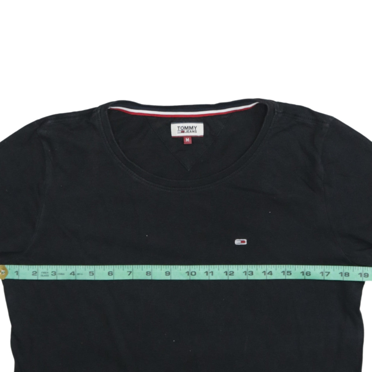 Tommy Jeans Men's Black Regular Fit Crew Neck T-Shirt Size M