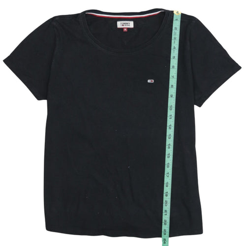 Tommy Jeans Men's Black Regular Fit Crew Neck T-Shirt Size M