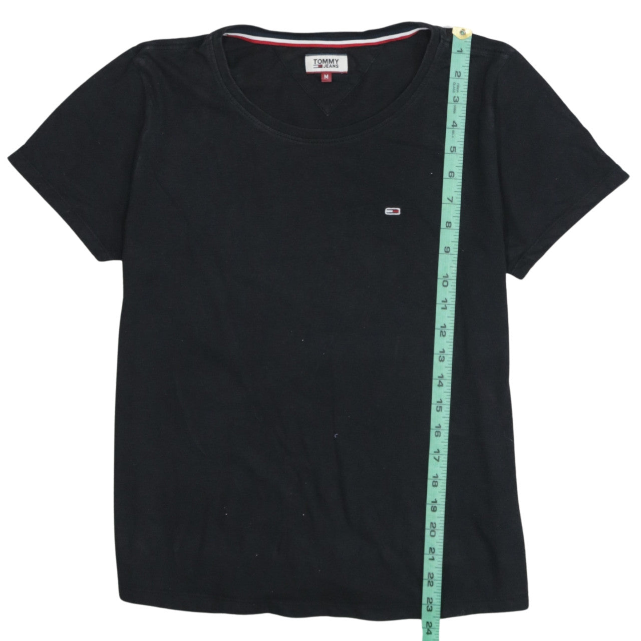 Tommy Jeans Men's Black Regular Fit Crew Neck T-Shirt Size M