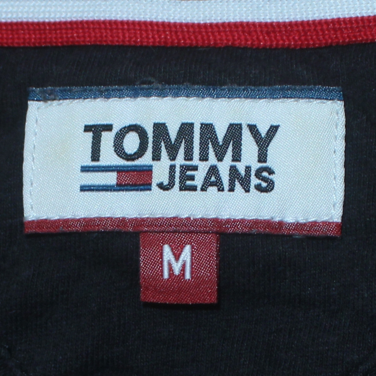 Tommy Jeans Men's Black Regular Fit Crew Neck T-Shirt Size M