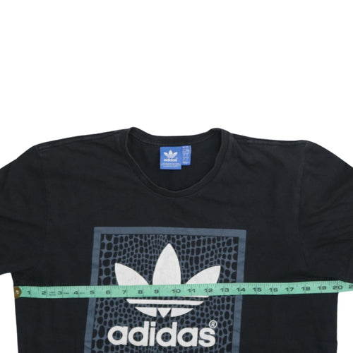 Adidas Mens Black Graphic Logo Sports T-Shirt Size L