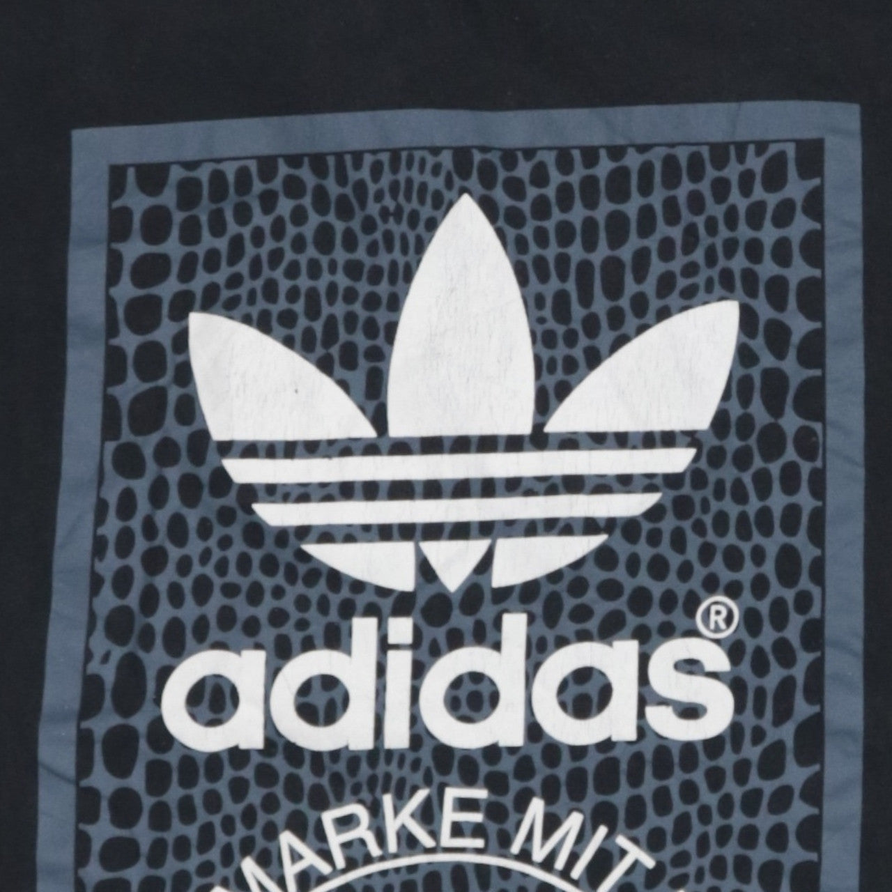 Adidas Mens Black Graphic Logo Sports T-Shirt Size L