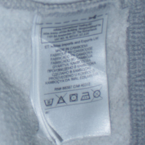 Adidas Originals Women Grey Full Zip Hoodie Size 12 Lined Hooded
