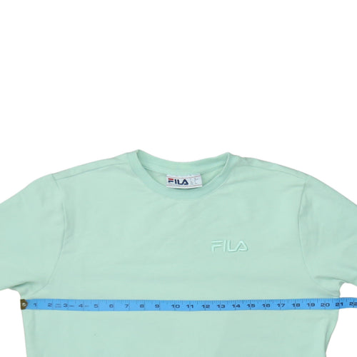 FILA Women Mint Green Crew Neck Pullover Sweatshirt Size S