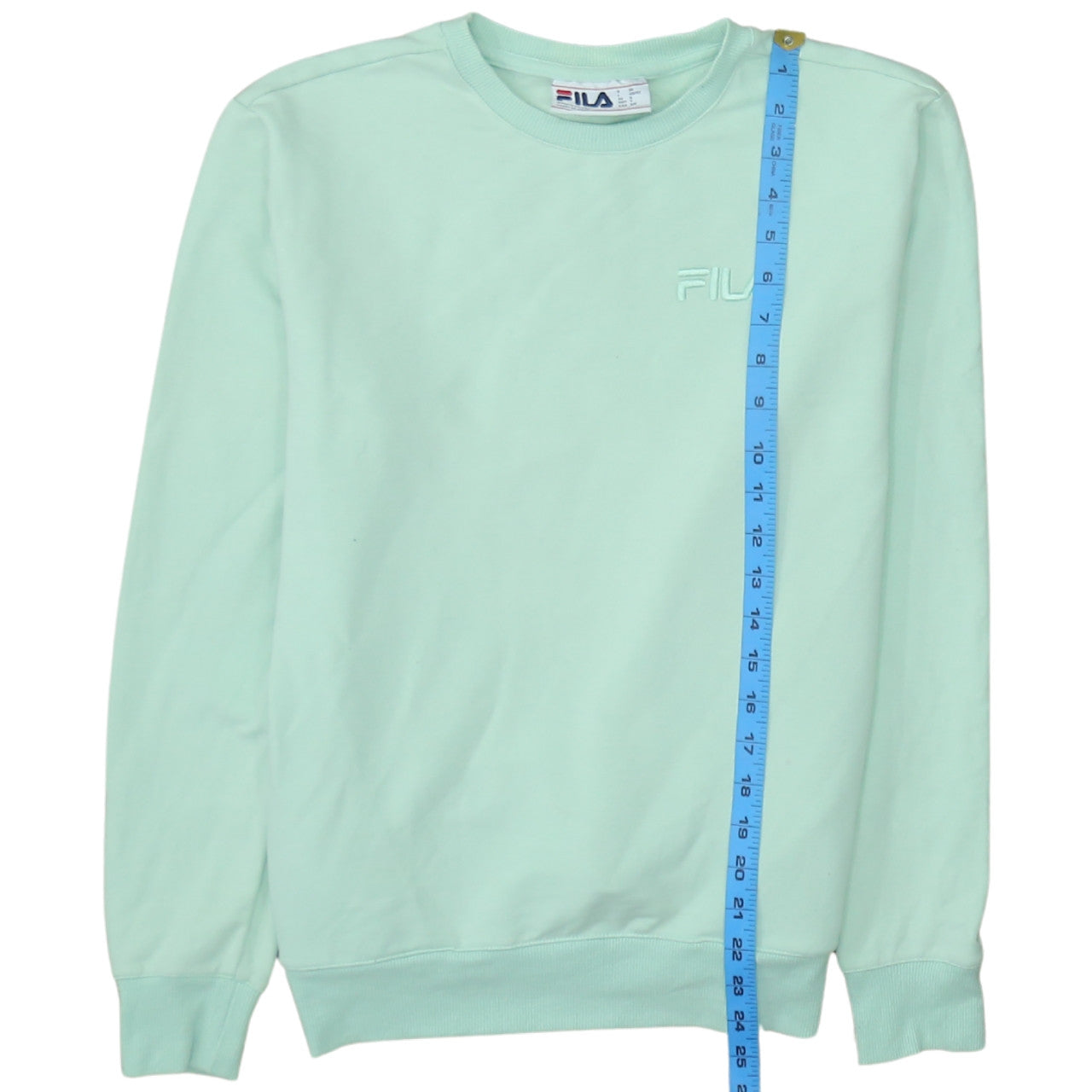 FILA Women Mint Green Crew Neck Pullover Sweatshirt Size S