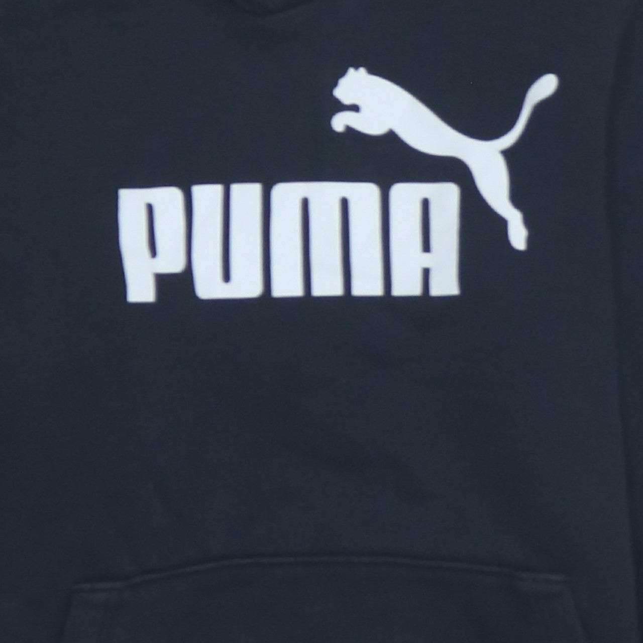 Puma Women Black UK 10 Pullover Hoodie Sweatshirt Logo Casual