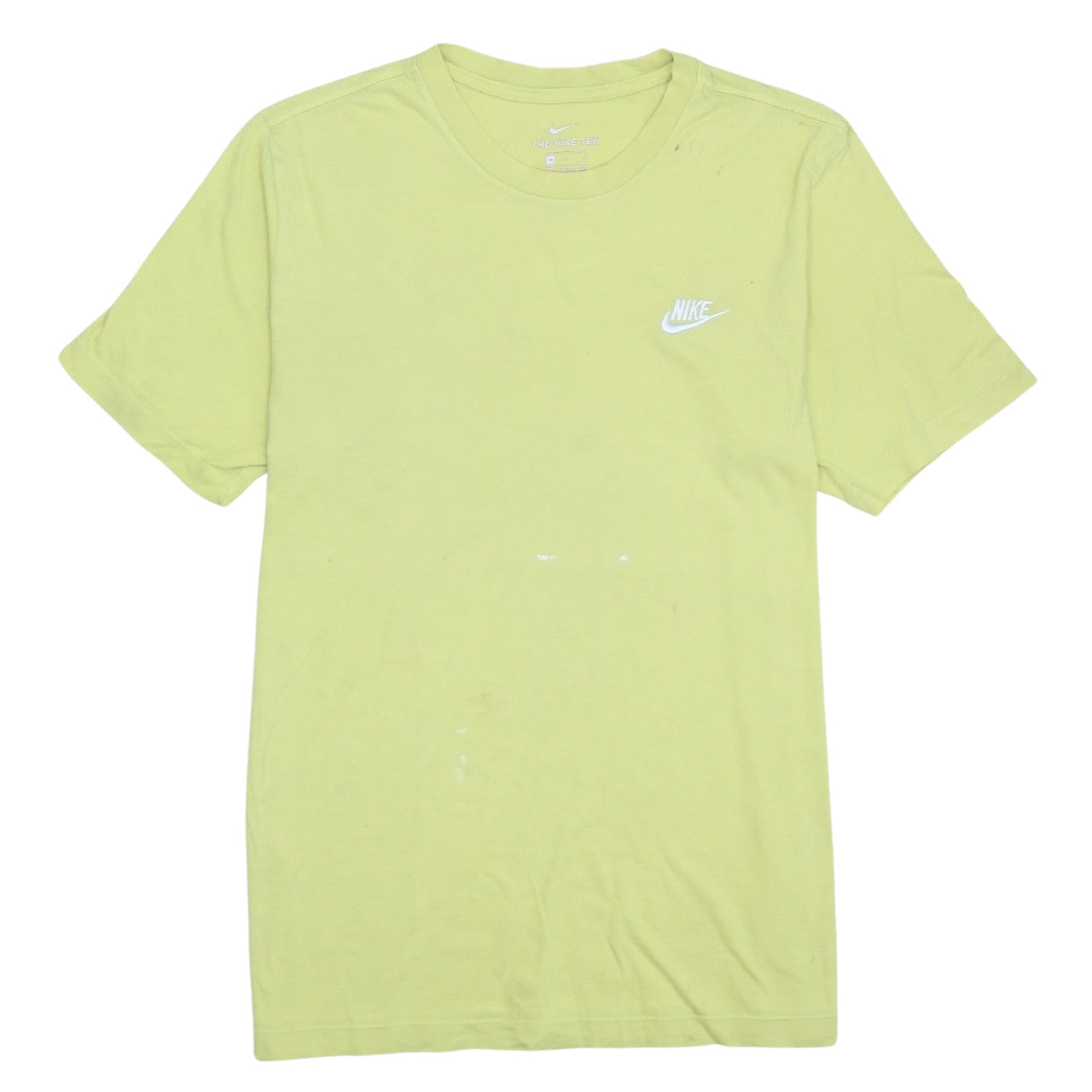 Nike Men's Yellow Crew Neck Short Sleeve Cotton T-Shirt M